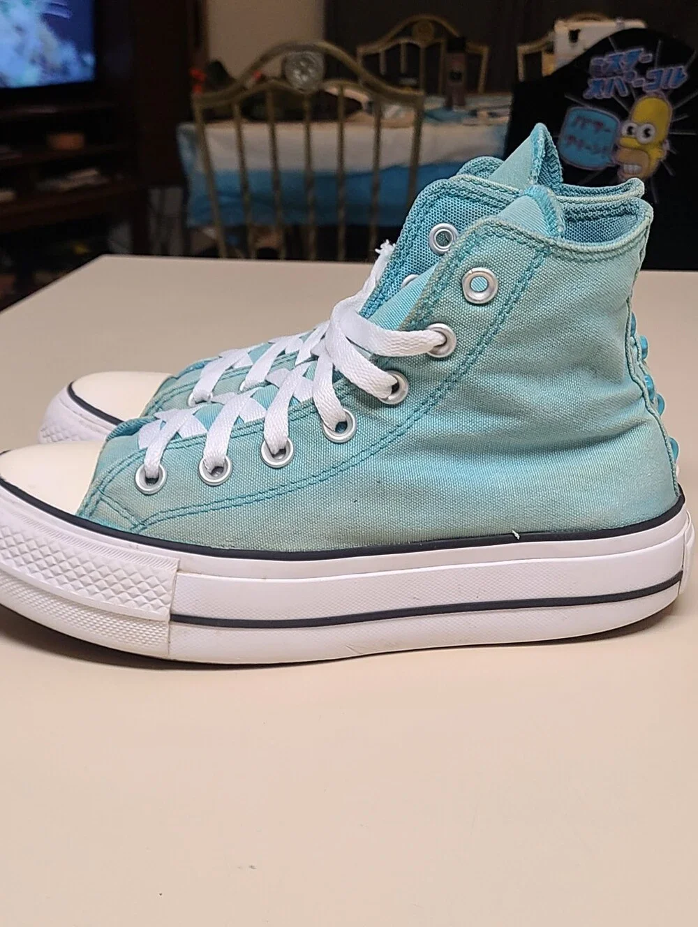Converse CTAS Ocean Drip Lift Platform hi top casual sneakers size 6 - Picture 5 of 10